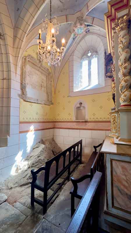 Inside Saint-Jacques Church, Brousse-le-Château