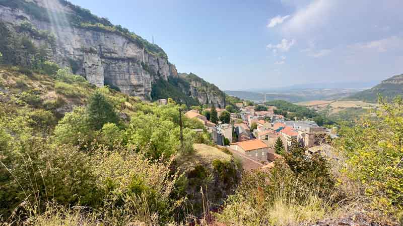View of Combalou and Roquefort-sur-Soulzon