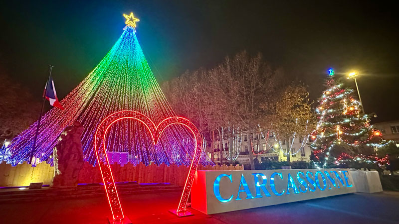 Christmas Lights Display Place Gambetta Carcassonne