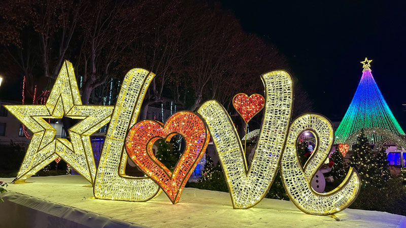 Christmas Lights in Place Gambetta Carcassonne