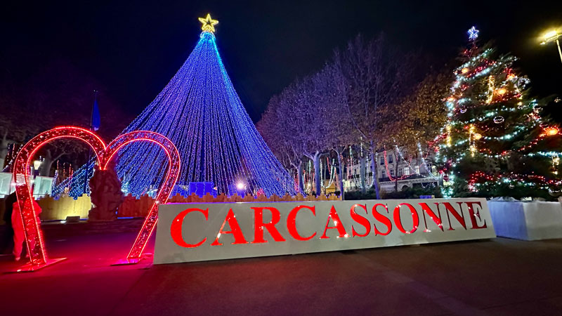 Christmas Tree in Place Gambetta Carcassonne